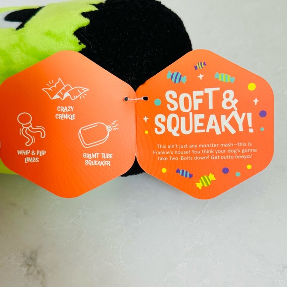 NEW Bark Box Dog Toys - Headbanger Hank  AND Frankie Two Bolts Halloween Large - Picture 7 of 15